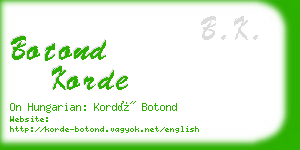 botond korde business card